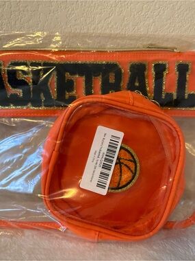 Orange Basketball Clear Make Up Set